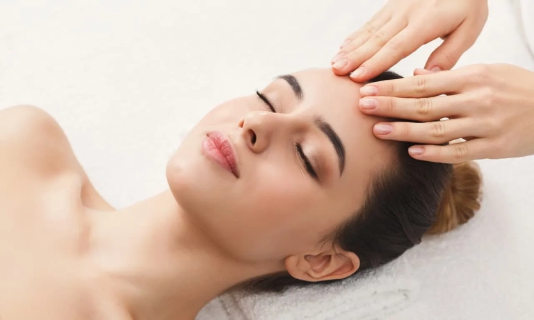 Photo of a women received a medspa facial