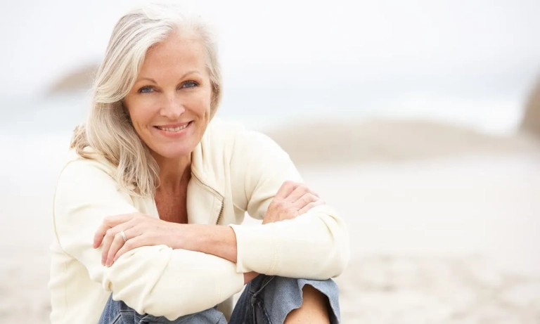 Photo of a woman sitting and looking at the camera for FemTouch
